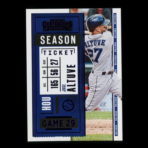 Jose Altuve 2020 Contenders Season Ticket Purple Astros