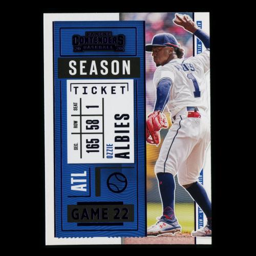 Ozzie Albies 2020 Contenders Season Ticket Purple Braves