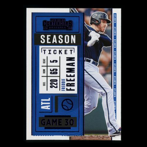 Freddie Freeman 2020 Contenders Season Ticket Purple Braves