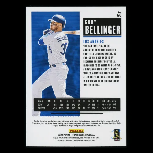 Cody Bellinger 2020 Contenders Season Ticket Purple Dodgers