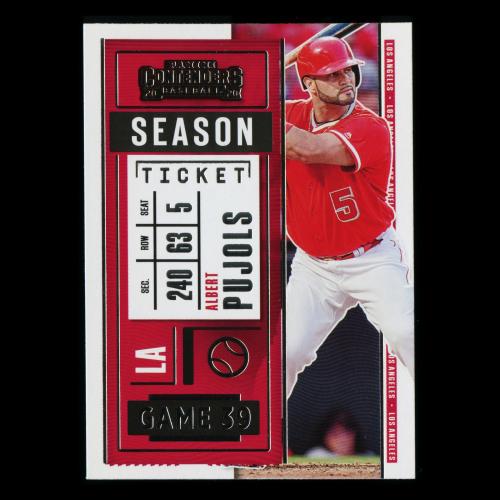 Albert Pujols 2020 Contenders Season Ticket Angels
