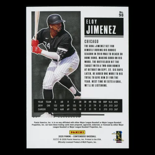 Eloy Jimenez 2020 Contenders Season Ticket White Sox