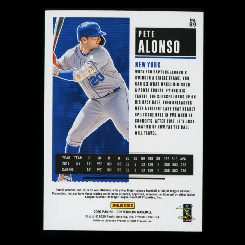 Pete Alonso 2020 Contenders Season Ticket Mets