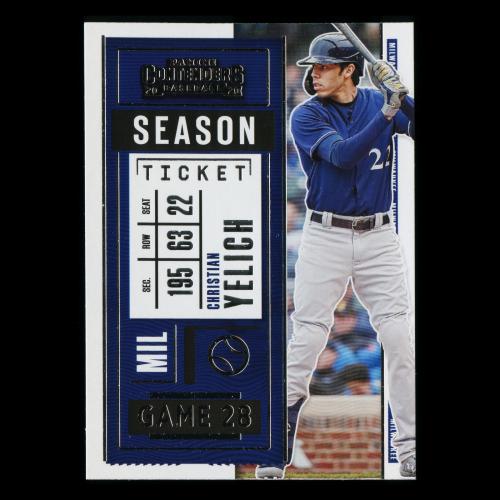 Christian Yelich 2020 Contenders Season Ticket Brewers