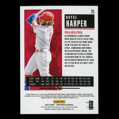 Bryce Harper 2020 Contenders Season Ticket Phillies