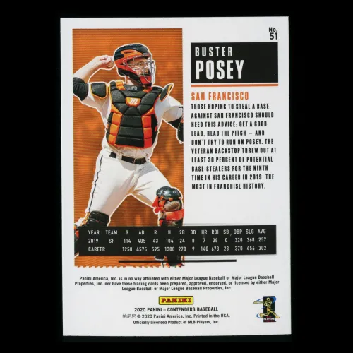 Buster Posey 2020 Contenders Season Ticket Giants