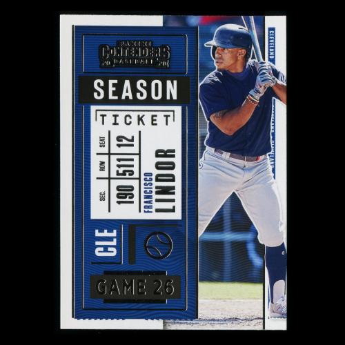 Francisco Lindor 2020 Contenders Season Ticket Indians/Mets