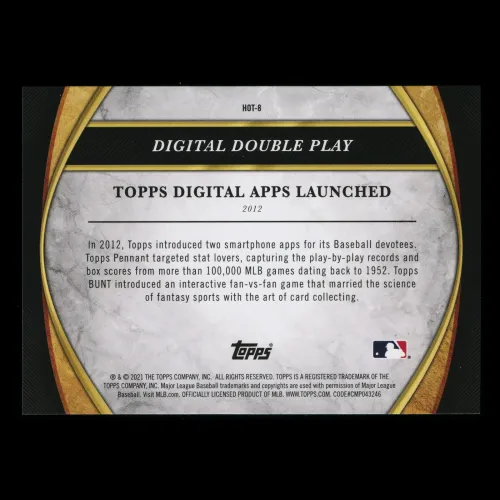 Bunt20 2021 Topps History of Topps Digital Apps