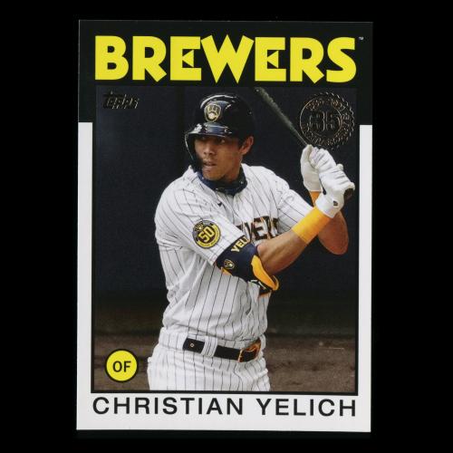 Christian Yelich 2021 Topps 1986 Retro Brewers