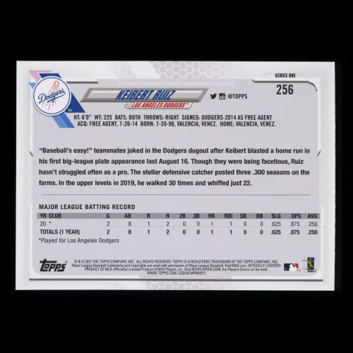 Keibert Ruiz RC 2021 Topps Rookie Dodgers