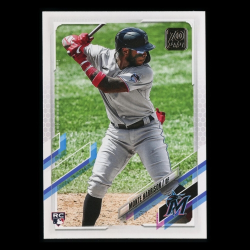 Monte Harrison RC 2021 Topps Rookie Marlins