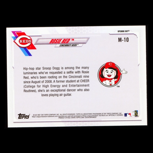 Rosie Red 2021 Topps Opening Day Mascot Reds