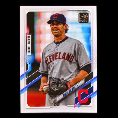 Shane Bieber 2021 Topps League Leaders Indians