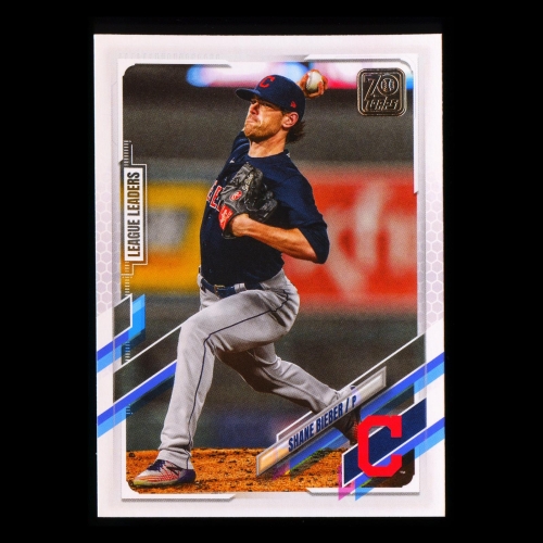 Shane Bieber 2021 Topps League Leaders Indians