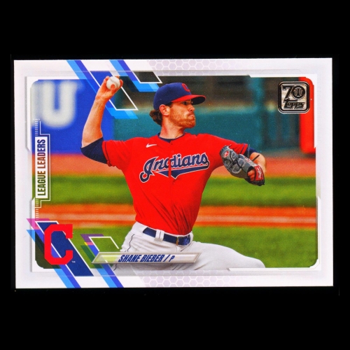 Shane Bieber 2021 Topps League Leaders Indians