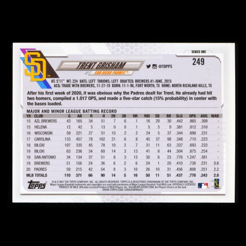 Trent Grisham 2021 Topps Future Stars Padres