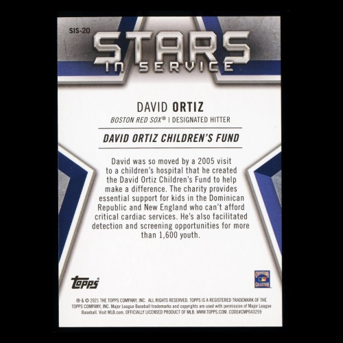 David Ortiz 2021 Topps Stars in Service Red Sox