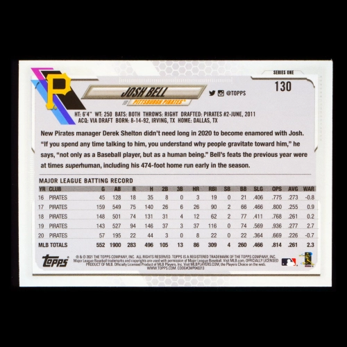 Josh Bell 2021 Topps Rainbow Foil Pirates