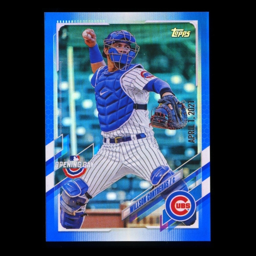 Willson Contreras 2021 Topps Opening Day April 1, 2021 Blue Foil Cubs