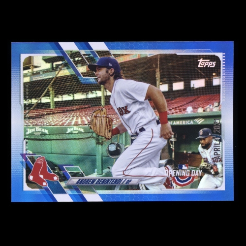 Andrew Benintendi 2021 Topps Opening Day April 1, 2021 Blue Foil Red Sox