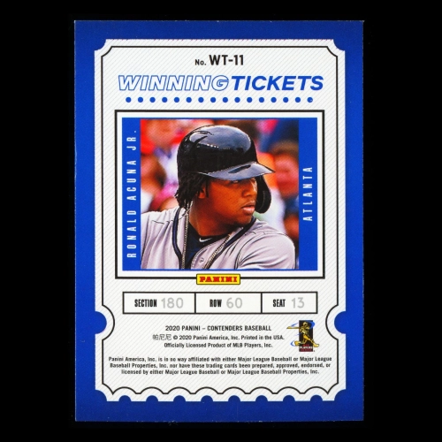 Ronald Acuna Jr. 2020 Contenders Winning Tickets Braves