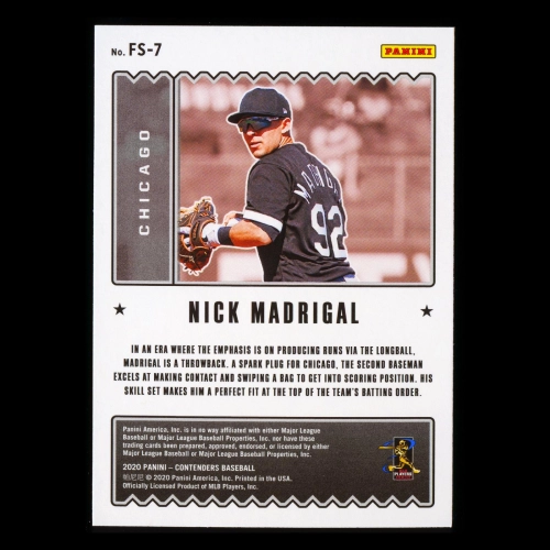 Nick Madrigal 2020 Contenders Future Stars White Sox