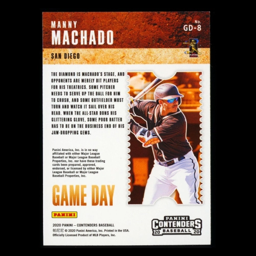 Manny Machado 2020 Contenders Game Day Padres