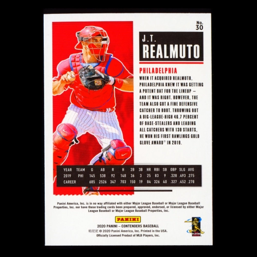 J.T. Realmuto 2020 Contenders Season Ticket Purple Phillies