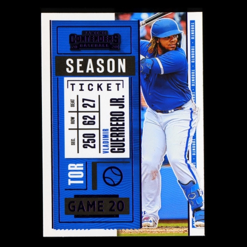Vladimir Guerrero Jr. 2020 Contenders Season Ticket Purple Blue Jays