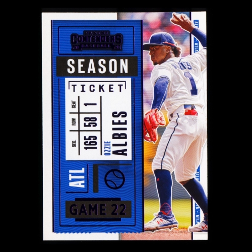 Ozzie Albies 2020 Contenders Season Ticket Purple Braves