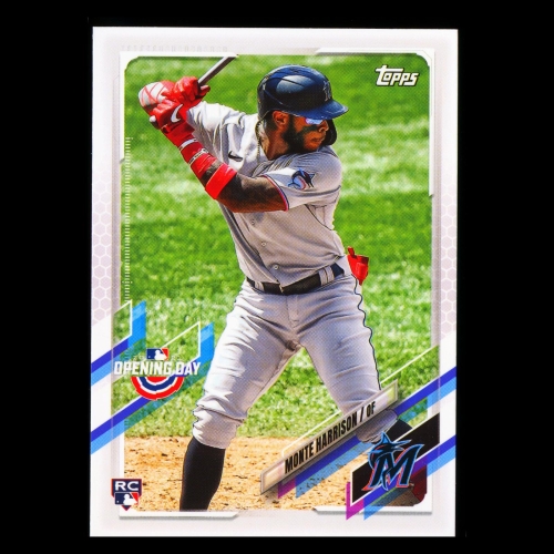 Monte Harrison RC 2021 Topps Opening Day Rookie Marlins