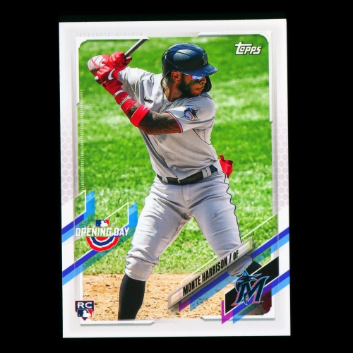 Monte Harrison RC 2021 Topps Opening Day Rookie Marlins