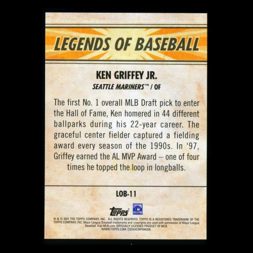 Ken Griffey Jr. 2021 Topps Opening Day Legends of Baseball Mariners