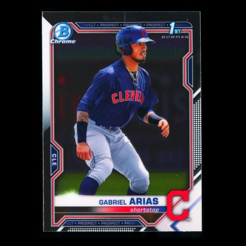 Gabriel Arias 2021 Bowman Chrome 1st Bowman Prospect Indians