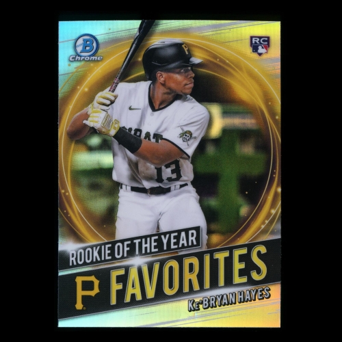 Ke'Bryan Hayes RC 2021 Bowman Chrome Rookie of the Year Favorites Pirates