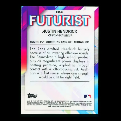 Austin Hendrick 2021 Bowman Chrome Futurist Reds