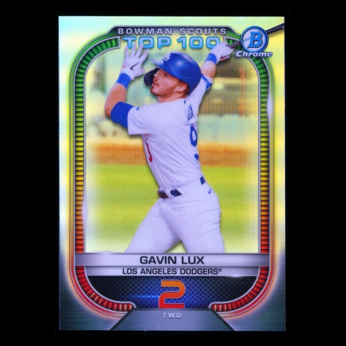 Gavin Lux 2021 Bowman Chrome Scouts Top 100 | #2 Dodgers