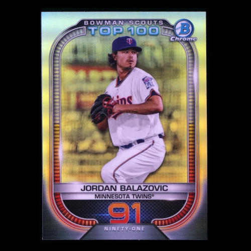 Jordan Balazovic 2021 Bowman Chrome Scouts Top 100 | #91 Twins