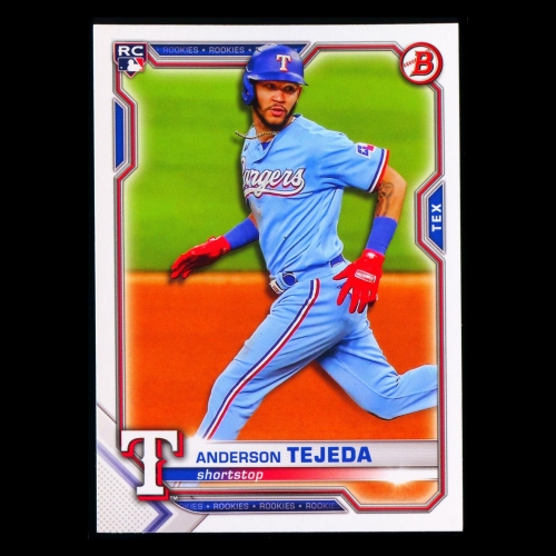 Anderson Tejeda RC 2021 Bowman Rookie Rangers