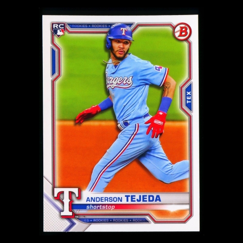 Anderson Tejeda RC 2021 Bowman Rookie Rangers