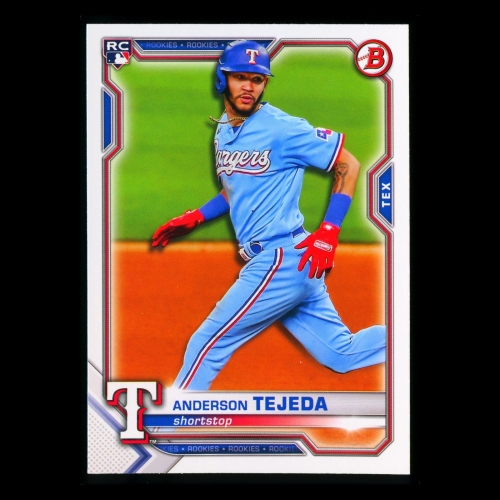 Anderson Tejeda RC 2021 Bowman Rookie Rangers