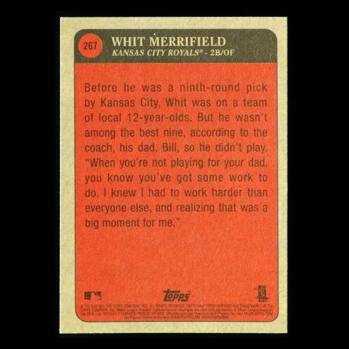 Whit Merrifield 2021 Heritage Boyhood Photos of the Stars Royals