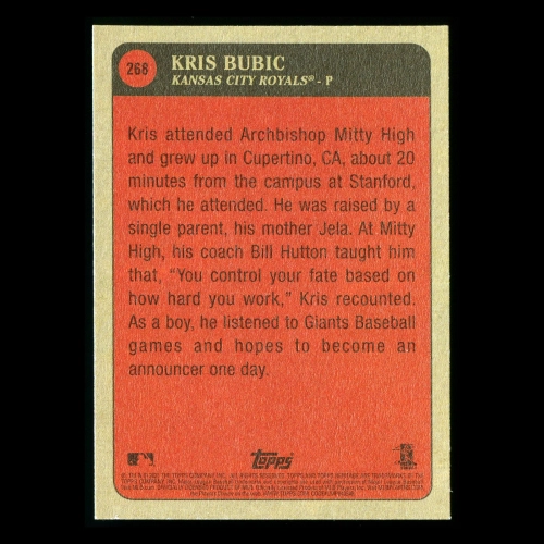 Kris Bubic RC 2021 Heritage Boyhood Photos of the Stars Rookie Royals