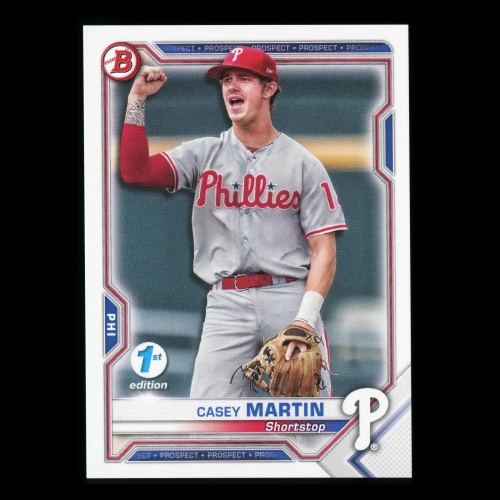 Casey Martin 2021 Bowman Prospect 1st Edition Phillies