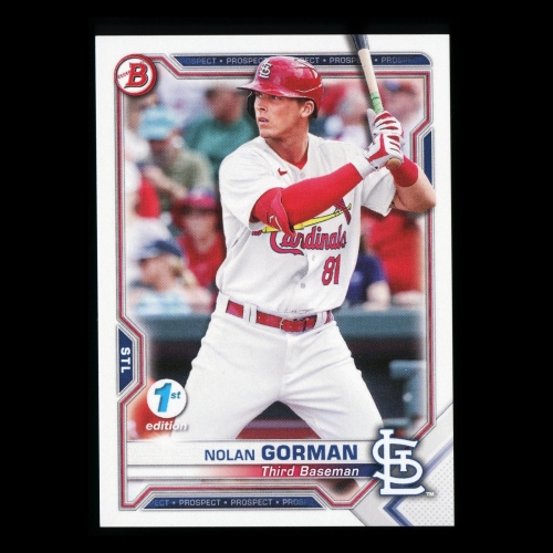 Nolan Gorman 2021 Bowman Prospect 1st Edition Cardinals