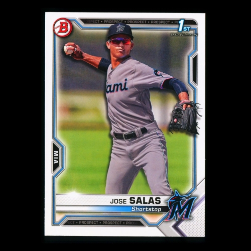 Jose Salas 2021 Bowman Prospect 1st Bowman Marlins
