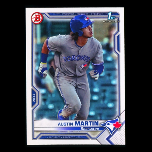 Austin Martin 2021 Bowman Prospect 1st Bowman Blue Jays