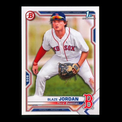 Blaze Jordan 2021 Bowman Prospect 1st Bowman Red Sox
