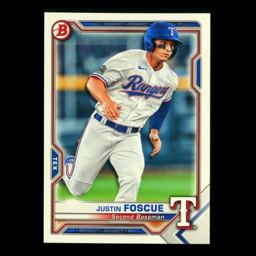 Justin Foscue 2021 Bowman Prospect Rangers