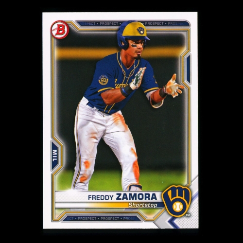 Freddy Zamora 2021 Bowman Prospect Brewers